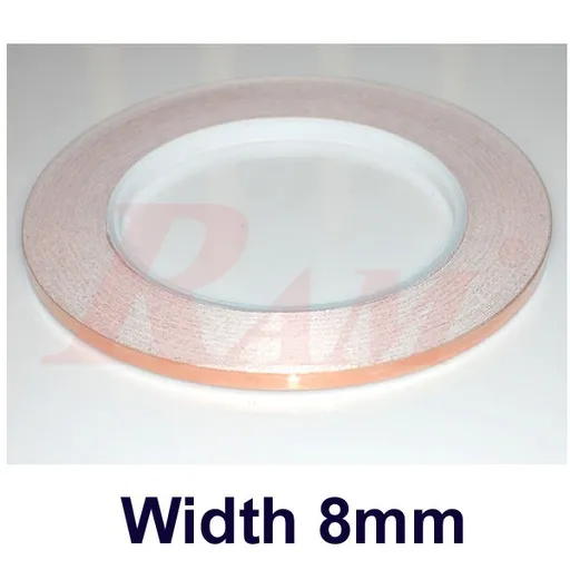 Copper Foil Conductive Adhesive Tape, 8 mm Width