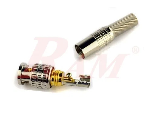 BNC Male Plug, Screw-Type, for RJ Cables