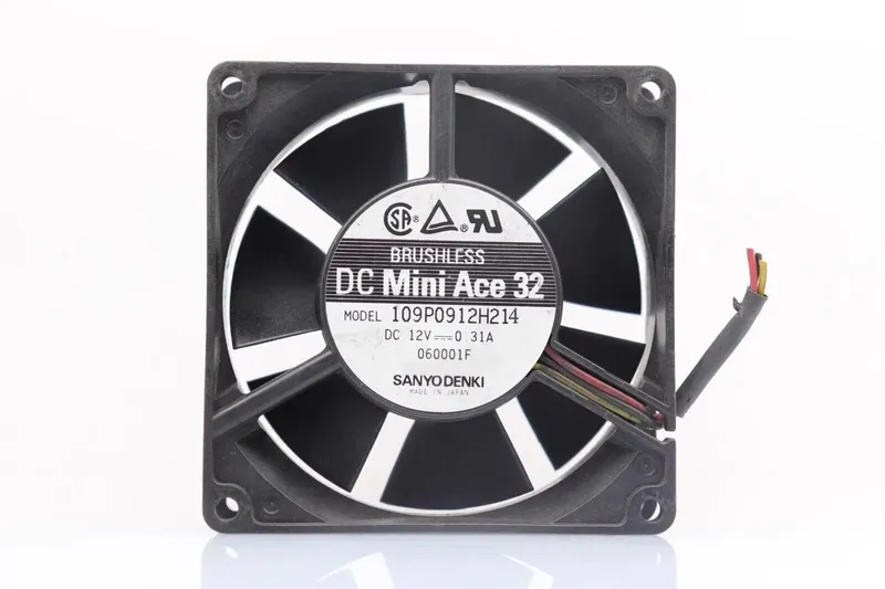 SANYO DENKI 109P0912H214 DC Fan 12V 0.31A 92x92x30mm (Used Like New)