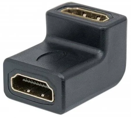 HDMI Female to Female Right-Angle Coupler Adapter (Black)