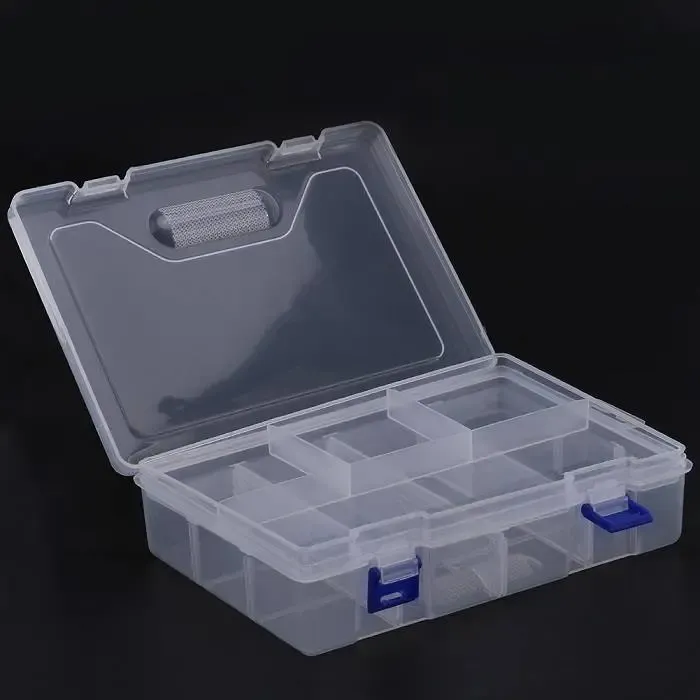Clear Plastic Storage Box Double Layer 230x160x60mm