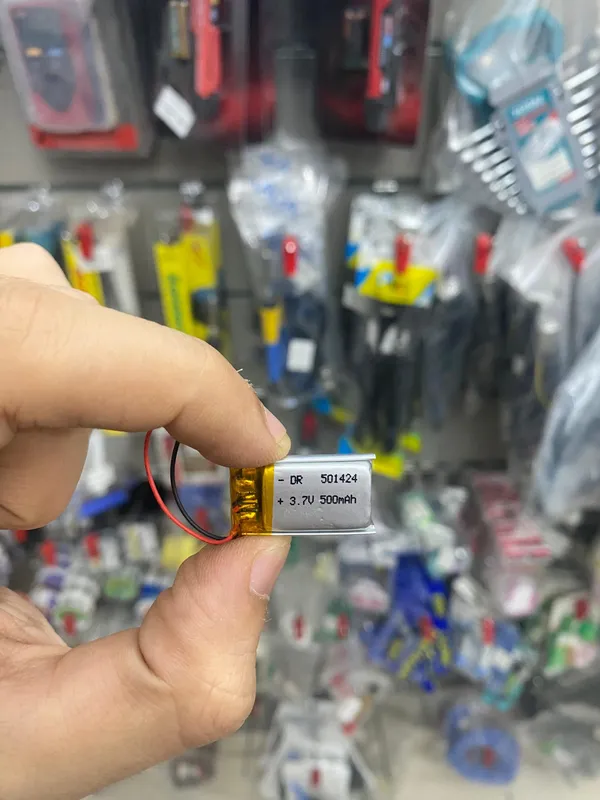 Polymer Li-Ion Battery 3.7V 500mAh 501424, 2-Pin