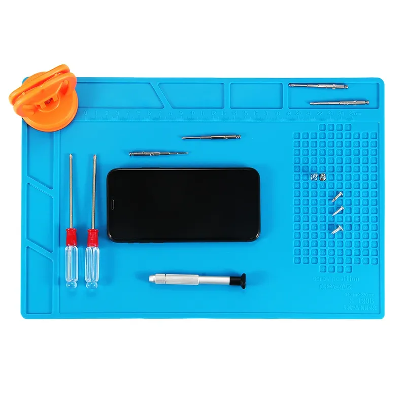 S-120B 340x230mm Heat-Resistant Silicone Soldering Mat for BGA