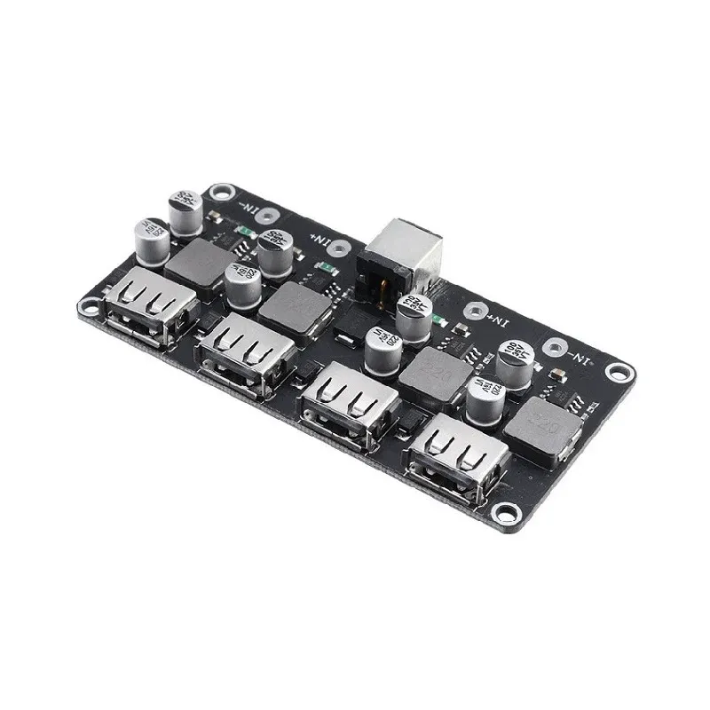 وحدة شحن سريع USB QC3.0/QC2.0 بأربع قنوات ومحول خفض DC-DC من 6 إلى 32 فولت