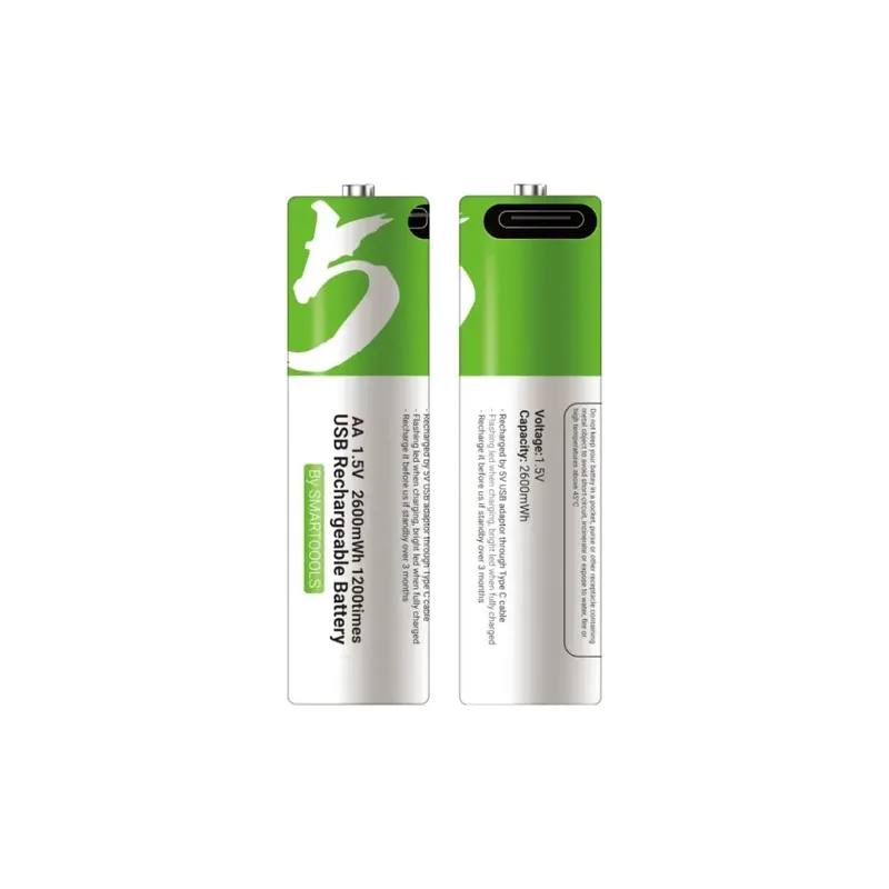 SMARTOOOLS USB Rechargeable Lithium AA 1.5V 2600mWh (4 Pcs)