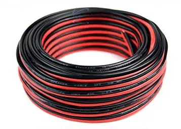 Red/Black Speaker Wire Cable, 2-Conductor (Model 16)