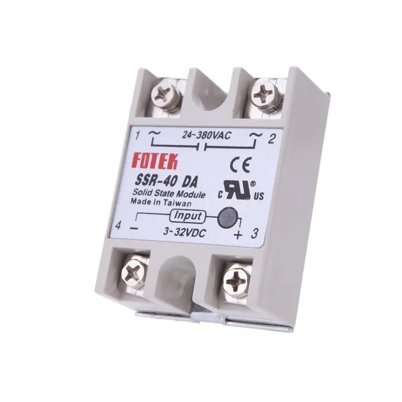 SSR-40DA Solid State Relay 40A with 3-32 VDC Control Input