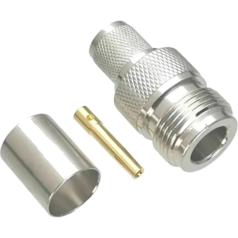 N-KZ-7 N-Type Straight Female Socket Cable Mount Connector 50 Ohm