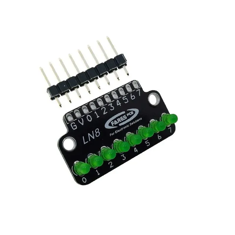 LN8 8-Bit Active-Low Green LED Display Module