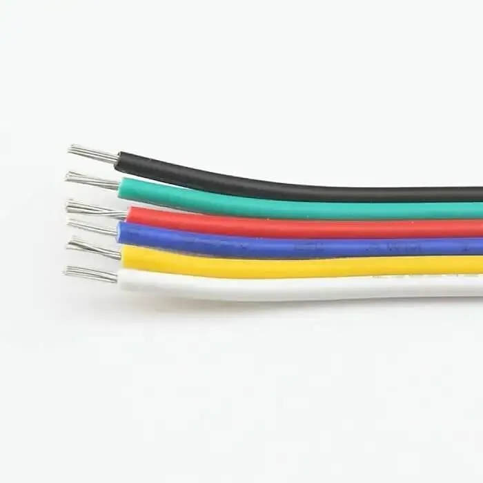كابل توصيل 6 أطراف بسلك 26 AWG لشرائط LED من نوع RGB+CCT