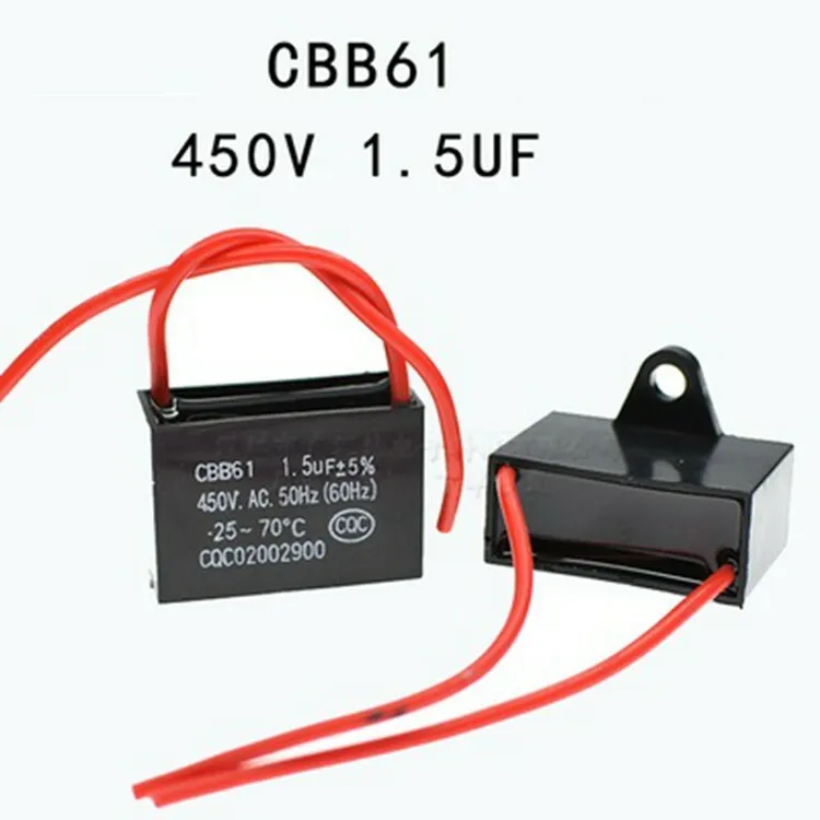 CBB61 1.5µF 450VAC Motor Running Capacitor