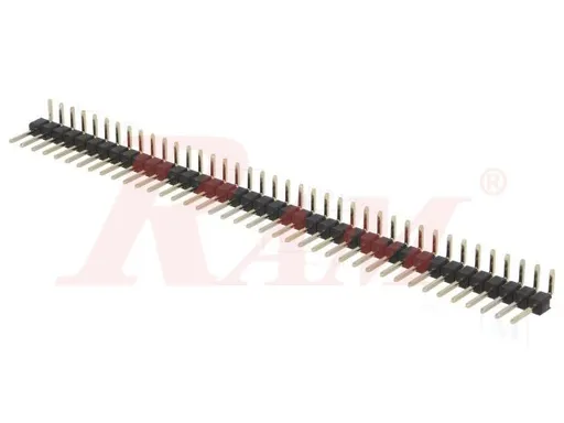PH10 Male Pin Header 1x40 2.54mm Right Angle Through-Hole