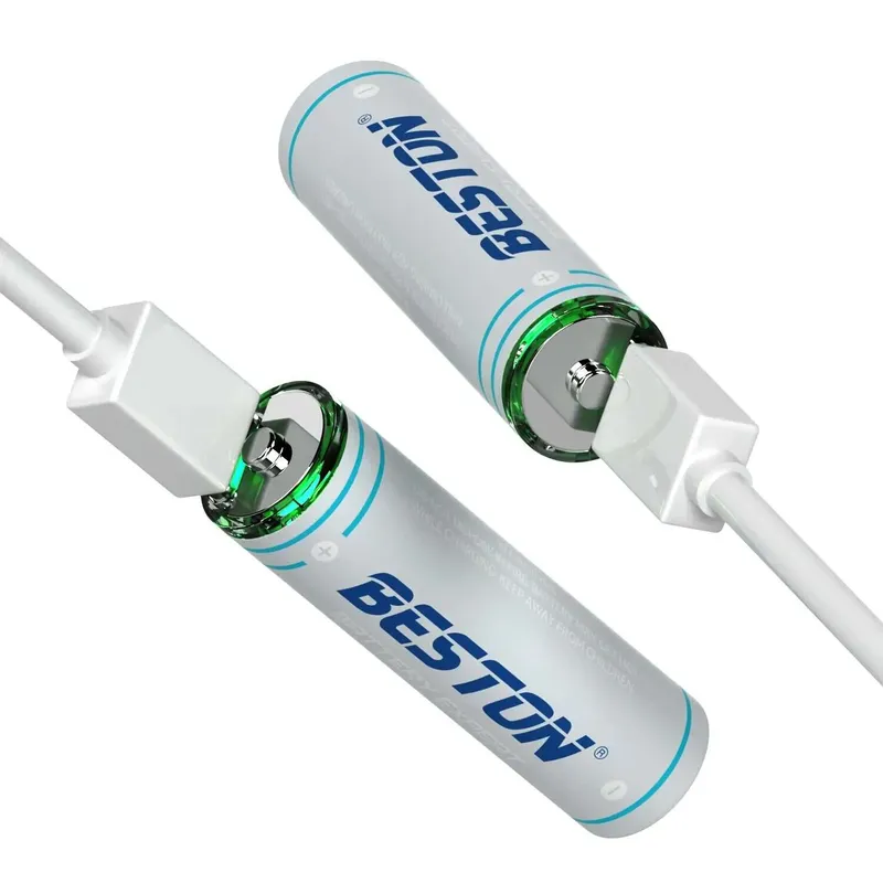 Beston 2AC-60 AA 1.5V USB-C Rechargeable Lithium Battery, 2-Pack