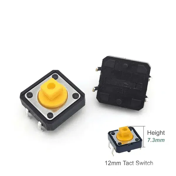 4-Pin Tact Push Button 12 x 12 x 7.3 mm