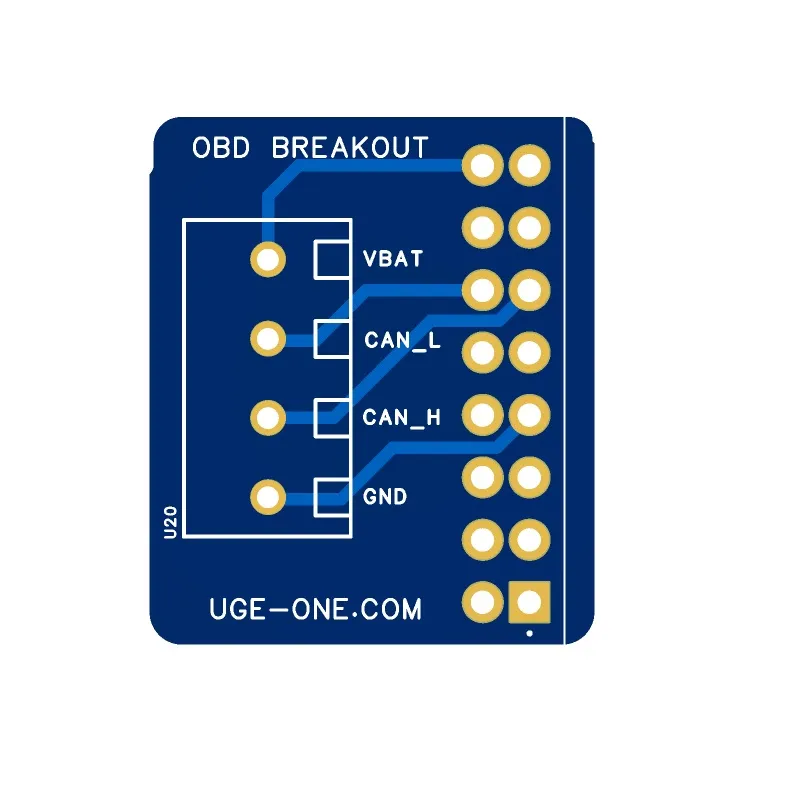 OBD-II CAN Bus Breakout Bare PCB (Unpopulated)