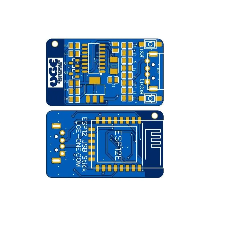 لوحة PCB لوحدة ESP8266 ESP-12E كعصا تحويل USB إلى WiFi وUART