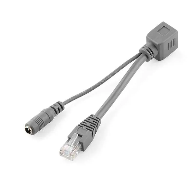كابل PoE سلبي (RJ45 أنثى، فيشة برميلية 5.5x2.1 مم)