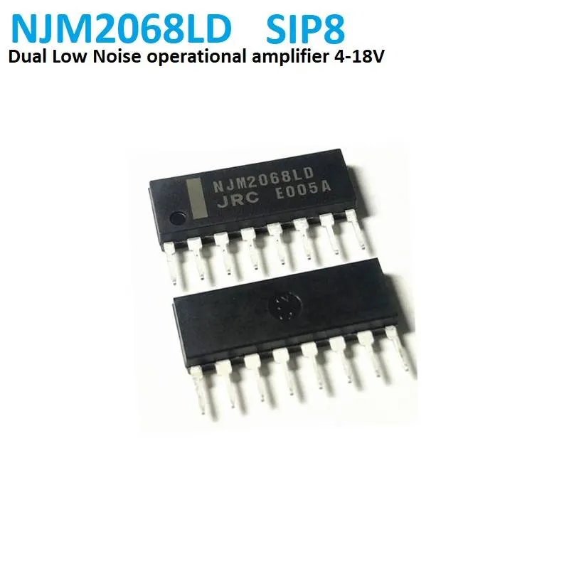 مضخم تشغيلي مزدوج منخفض الضوضاء NJM2068LD بغلاف SIP8