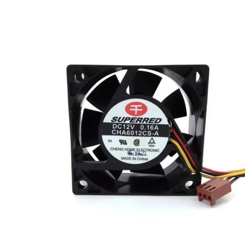 مروحة تبريد Superred CHA6012CS بجهد 12 فولت مقاس 60×60×25 ملم