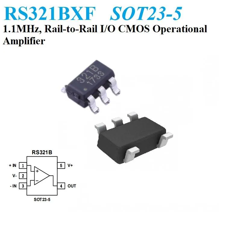 RS321BXF 1.1MHz Rail-to-Rail CMOS Operational Amplifier SOT23-5