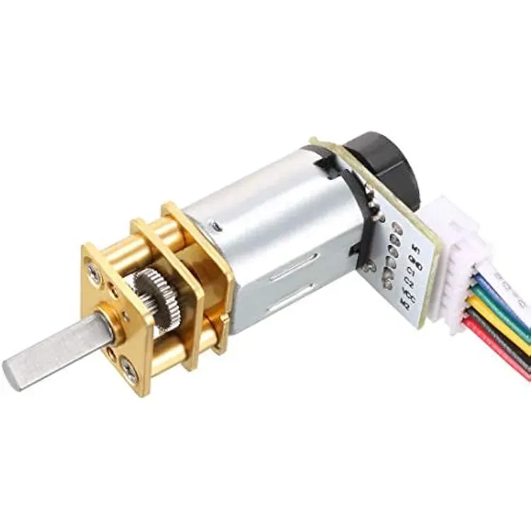 JGA12-N20 Micro Metal Gear DC Motor 6V with Encoder