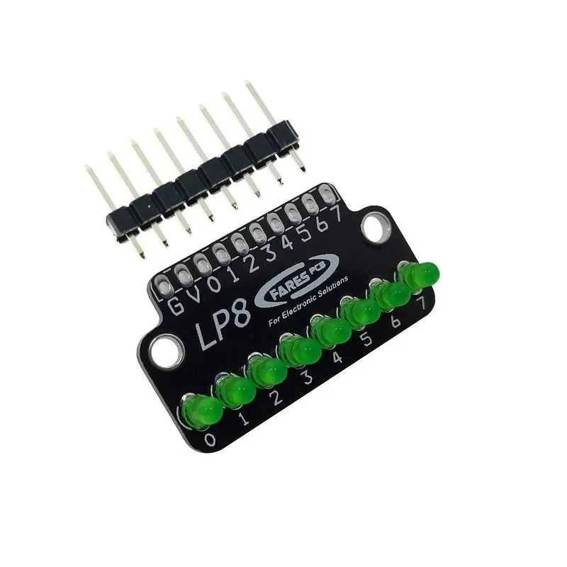 وحدة عرض LED خضراء من 8 بت بمداخل Active HIGH موديل LP8