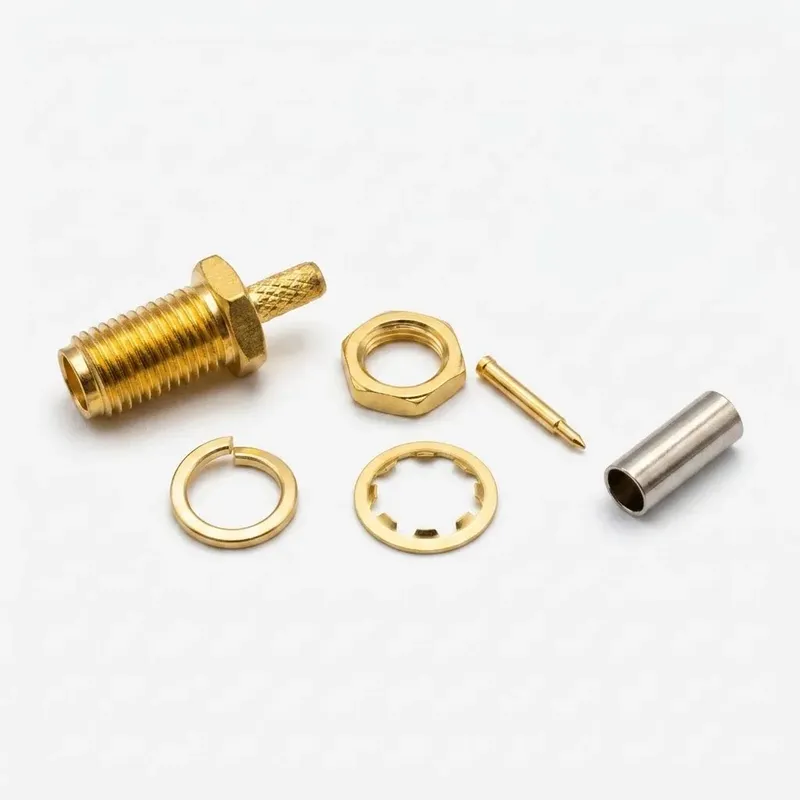 SMA-JZ-1.5Y Straight Male Bulkhead Socket Connector 50Ω