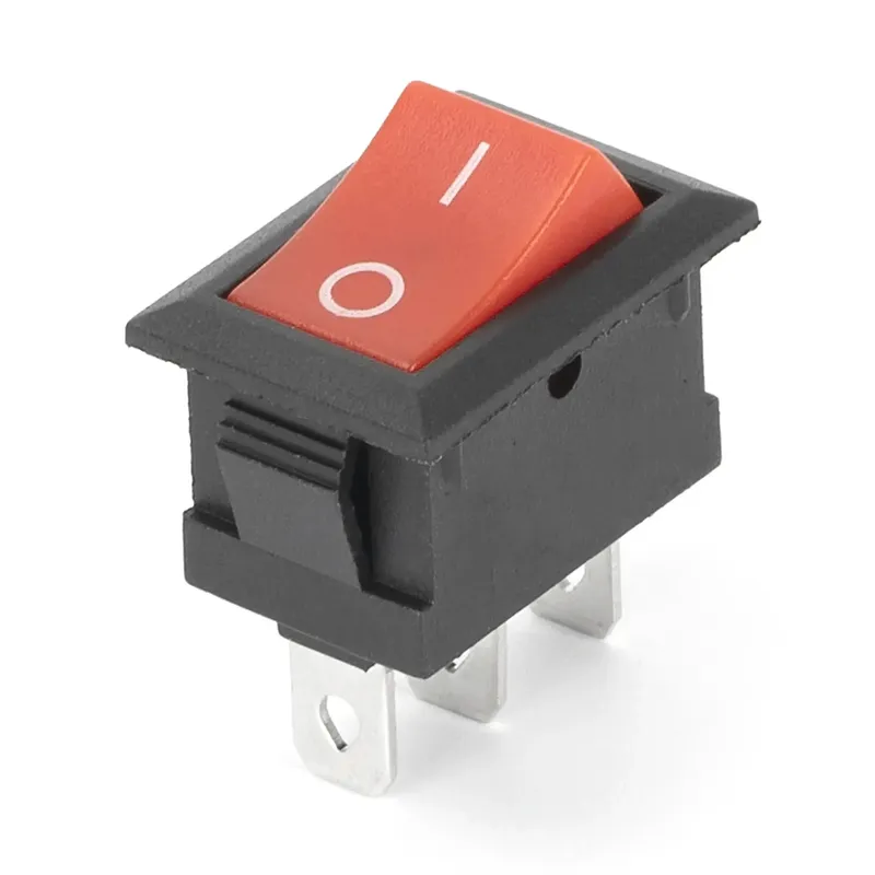 Rocker Switch SPDT ON-OFF 6A/250VAC 10A/125VAC 3 Pin Red 17x11.6mm