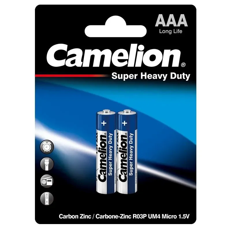 Camelion AAA R03P-BP2B Super Heavy Duty Zinc-Carbon 1.5V, 2 pcs