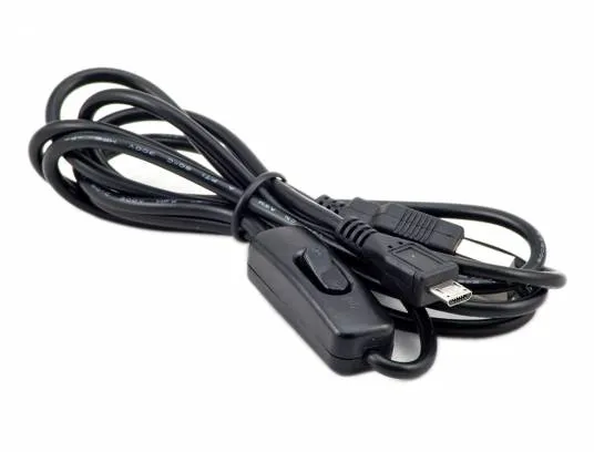 Raspberry Pi USB to Micro USB Power Cable with On/Off Switch, 1 m