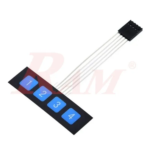KP-203 Standard Matrix Keypad 1x4 Flat, Grade B