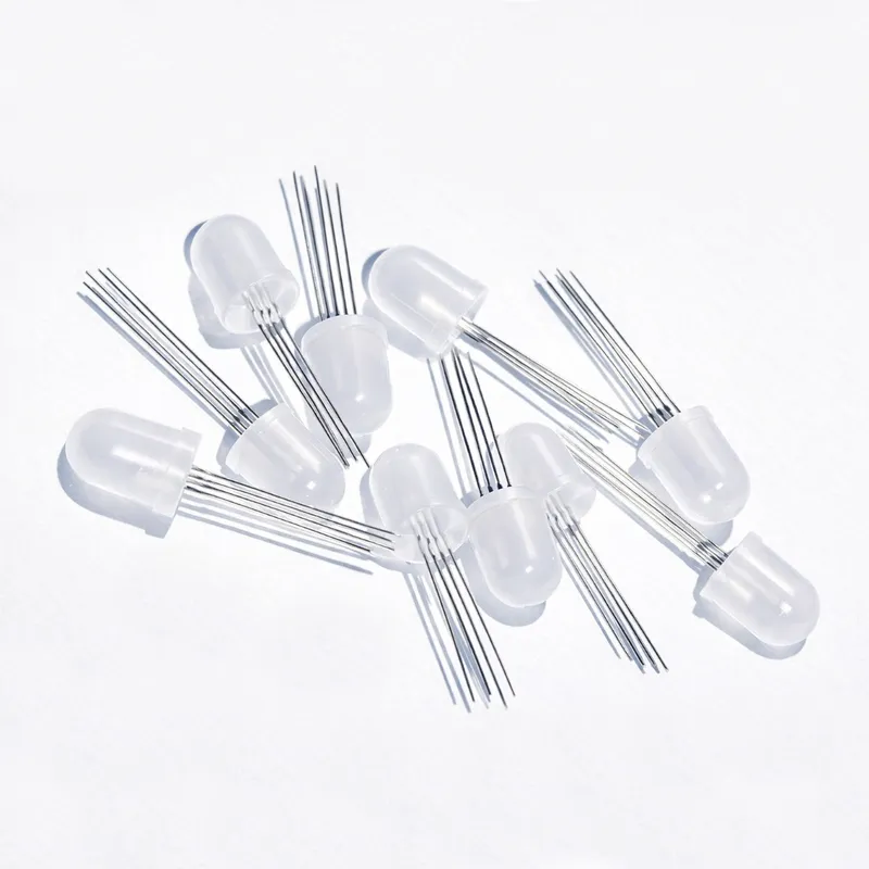 مصباح LED ثلاثي الألوان RGB مقاس 10 مم من OSEPP LS-00043 (عدد 10)