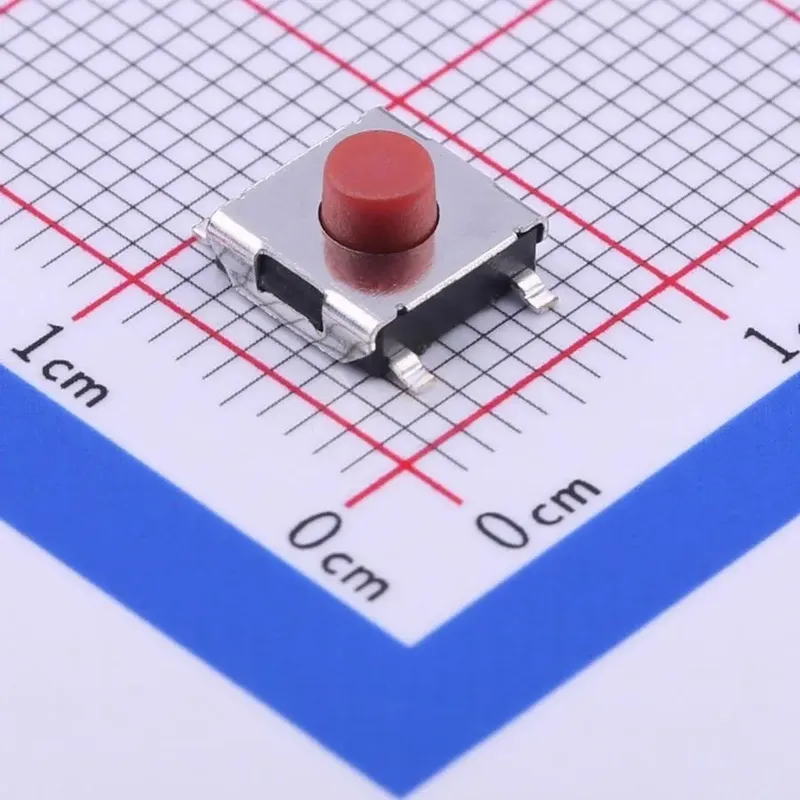 مفتاح لمسي SMD موديل TS-E004 ذو 4 أطراف ومقاس 6.2×6.2×3.7 مم