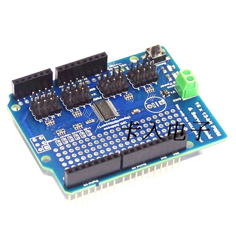 16-Channel Servo Driver Shield for Arduino (I2C, PWM)