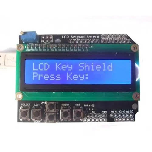 درع Arduino بشاشة LCD1602 ولوحة أزرار بخمسة أزرار