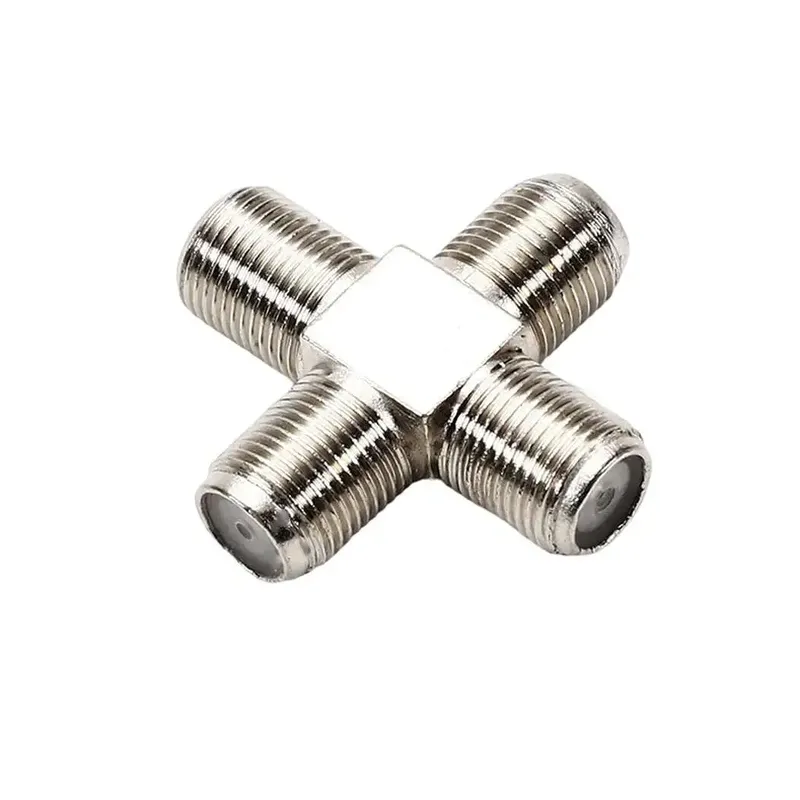 Coaxial Connector Adapter 4-Way Female Splitter