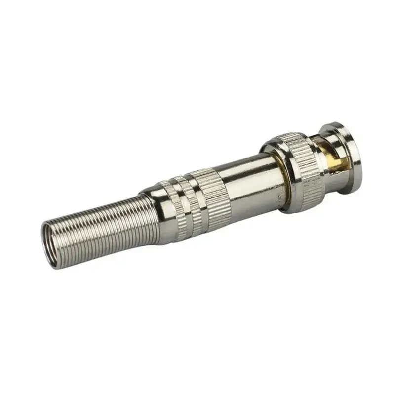 Solderless Twist Spring BNC Male Jack Connector for Coaxial Cable