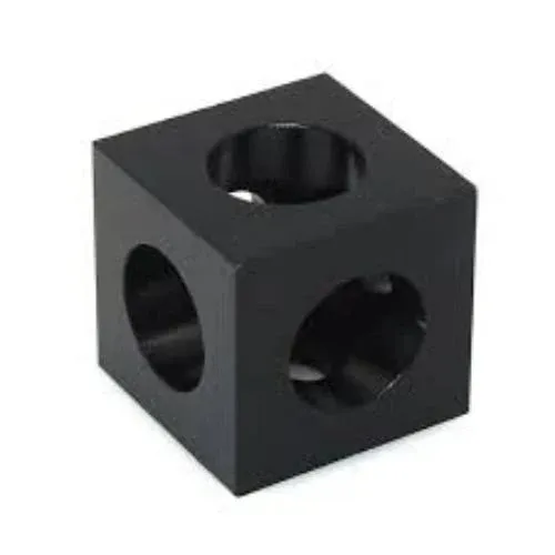 3-Way Corner Cube Connector for 20x20 Aluminum Extrusion, Black