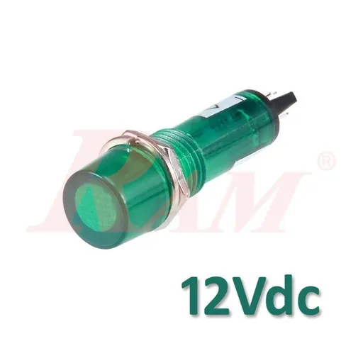 XD10-3 DC12V Green Panel Pilot Light 10mm