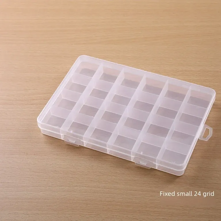Electronic Components Storage Box, 24 Compartments (4x6 Grid), 19x13x1.7 cm
