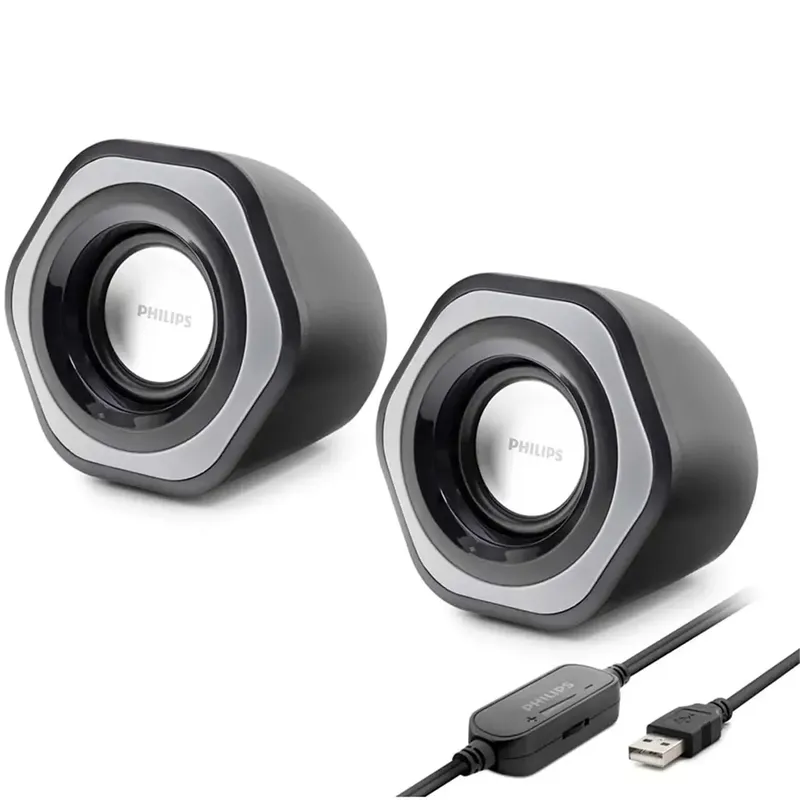 مكبر صوت Philips SPA2209 متعدد الوسائط ستيريو 2.0 بقدرة 5 وات