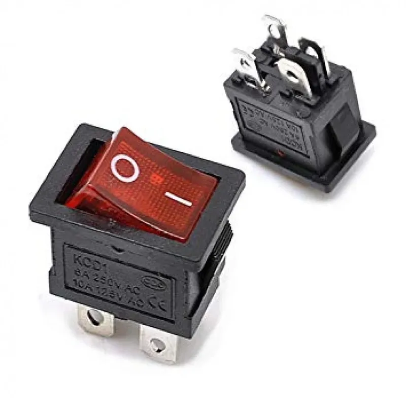 KCD1 Rocker Switch ON/OFF 4-Pin 6A 250V with Lamp