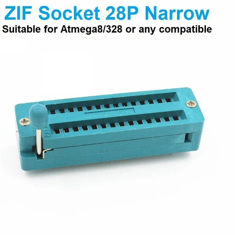 28-Pin Narrow DIP ZIF IC Test Socket 2.54mm