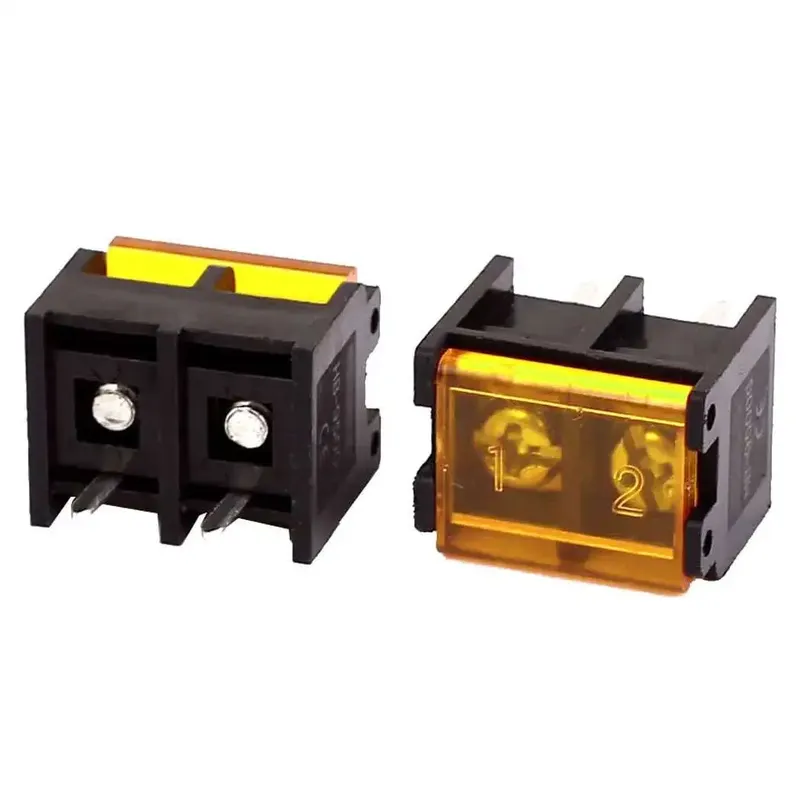 موصل طرفي حاجز HB9500SS-9.5-2p، 2 طرف، تباعد 9.5 مم، غطاء قلاب