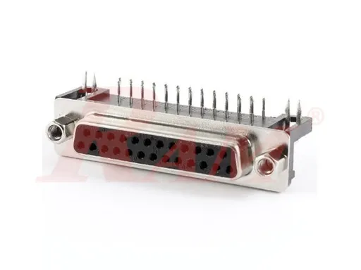 موصل DB25 أنثى للوحة PCB بزاوية 90 درجة