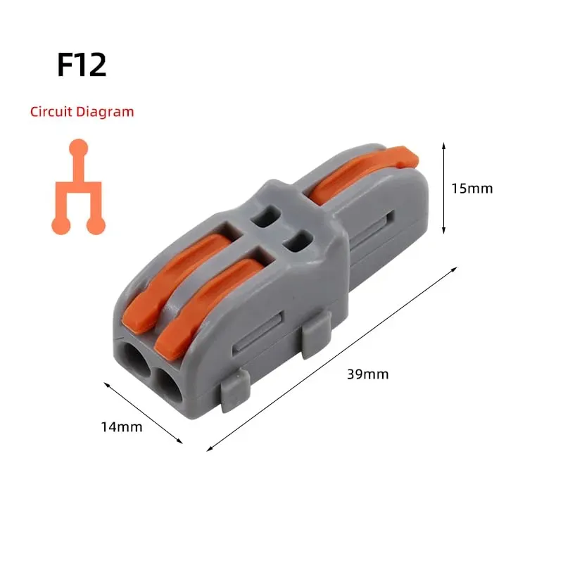 WAGO F12 Spring Lever Wire Connector 1 In 2 Out