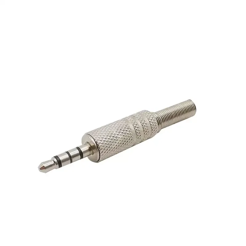 AUX 3.5mm 4-Pole TRRS Male Audio Plug (Metal)