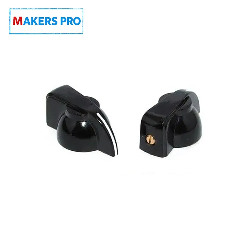 MAKERS PRO Black Chicken Head Potentiometer Knob 31mm, 6.4mm Shaft