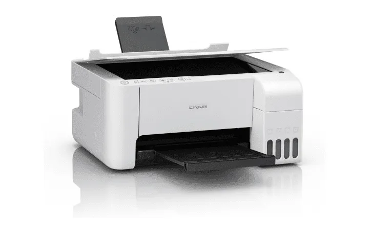 طابعة Epson EcoTank L3156 متعددة الوظائف بخزان حبر وWi-Fi، أبيض