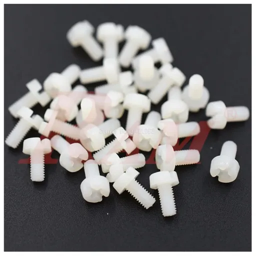 Nylon Plastic Screw M3 x 6mm - Pack of 100